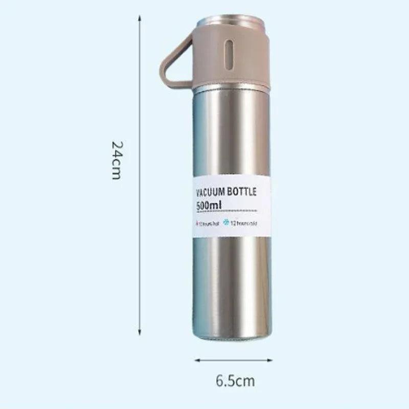 3-IN-1 VACUUM INSULATED THERMAL FLASK SET WITH CUP