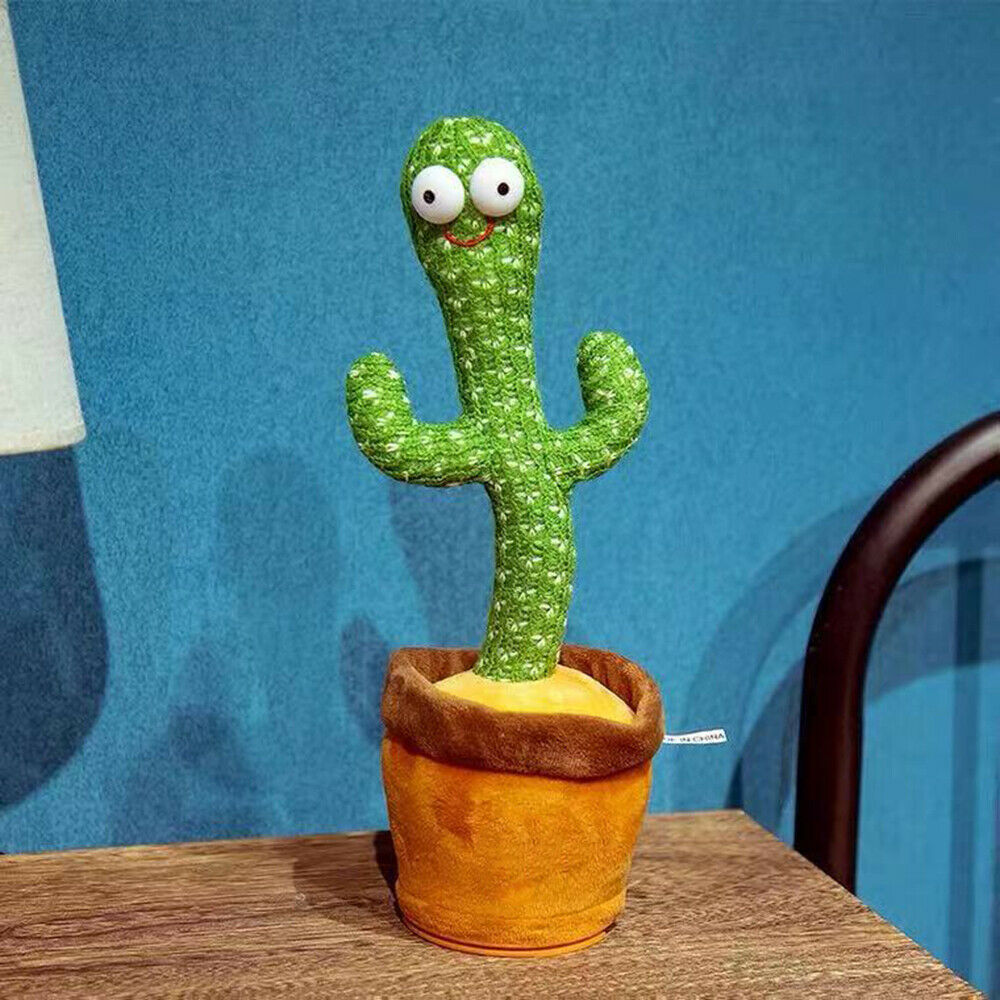 Dancing Cactus Toy Repeat Talking USB Charging