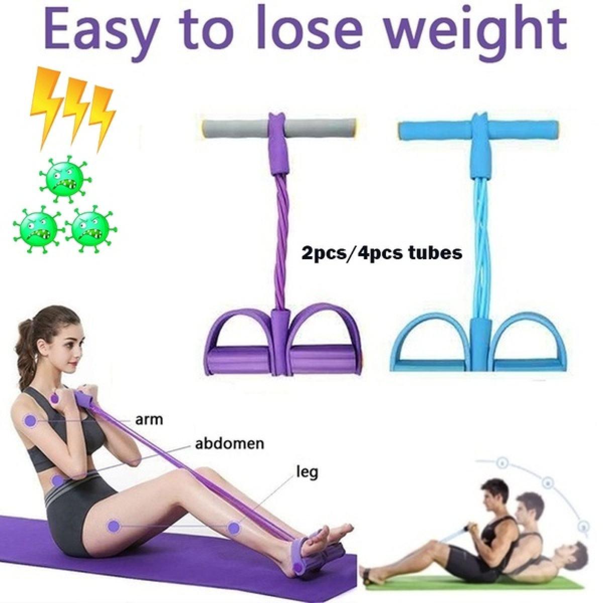 Pedal Resistance Band Latex Bodybuilding Expander Exercise Sit Up