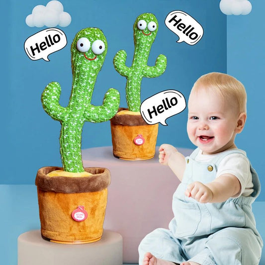 Dancing Cactus Toy Repeat Talking USB Charging