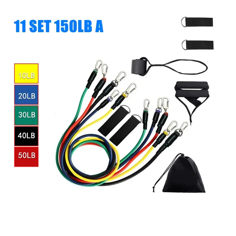 12 Pieces Power Resistances Band With Belt