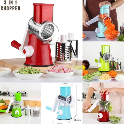 🚨LAST DAY OF SALE🚨 3 IN 1 ROTARY GRATER VEGETABLE SLICER