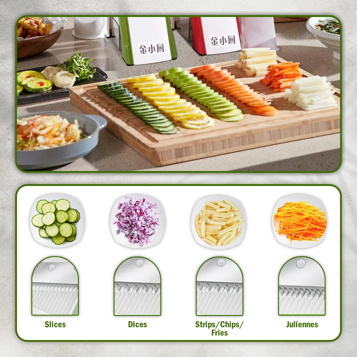 4 In 1 Vegetable Cutter Chopper - Best Quality In Market