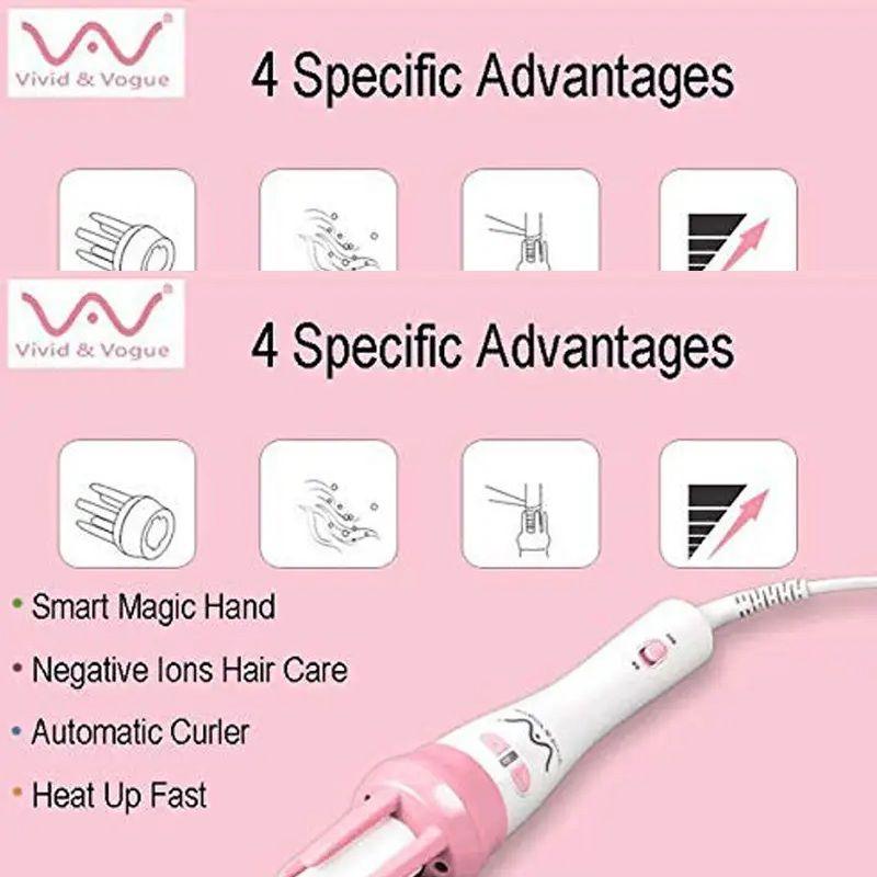 Automatic Hair Curler Spin 360° Rotating Hair Styling Roller Auto Wavy Iron 30s Instant Ceramic Heat Wand